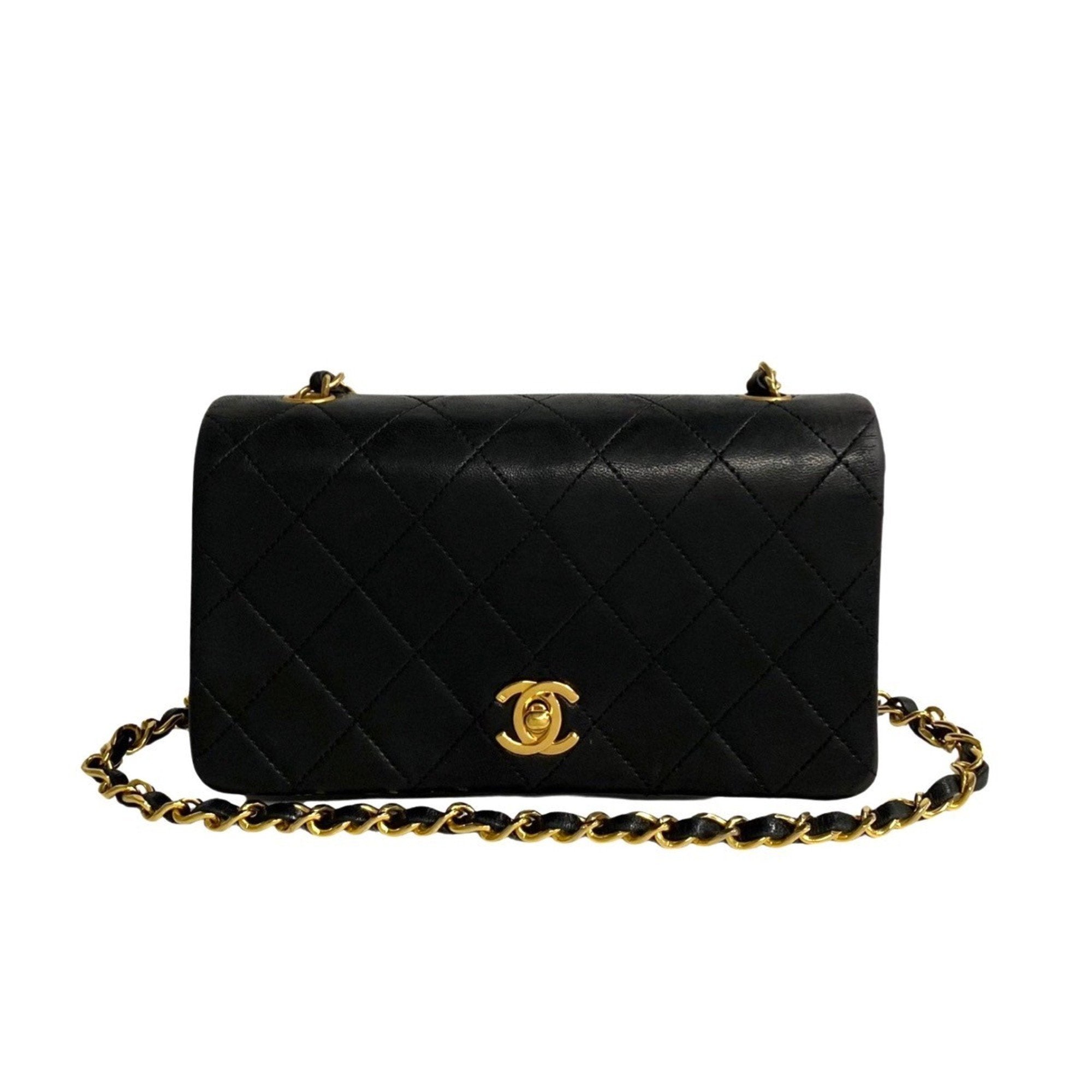 Chanel Wallet On Chain Leather Black Crossbody Bag 2