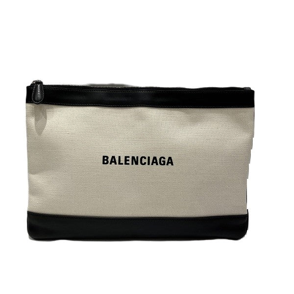 Balenciaga Canvas Leather Clutch Bag 420407 | Studio Nafay