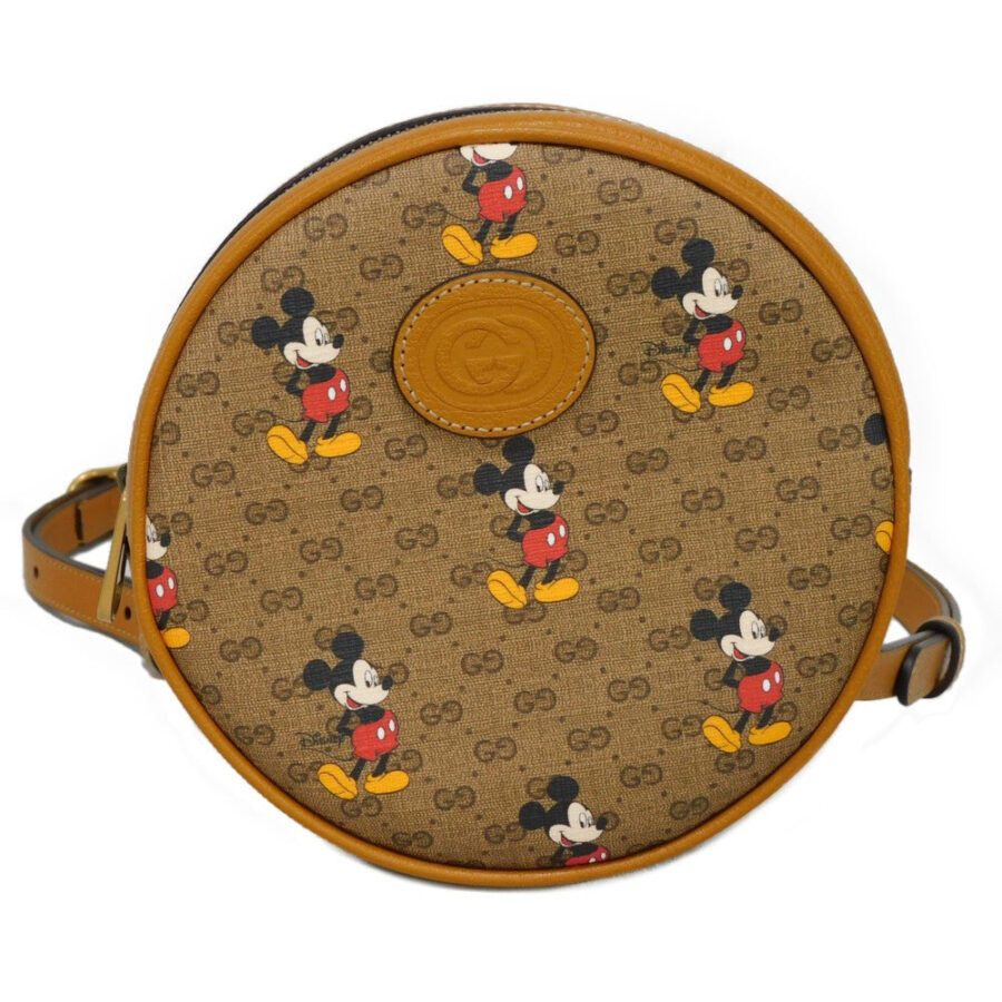 GUCCI Backpack 603730 HWUBM 8559 GG Mini Supreme Canvas x Calfskin Leather Brown GG Mini Supreme Mickey Mouse Mini Daypack | Studio Nafay