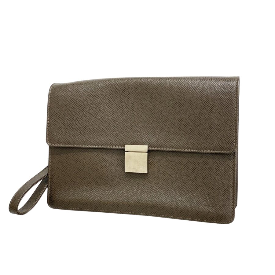 Louis Vuitton Selenga Leather Clutch Bag | Studio Nafay
