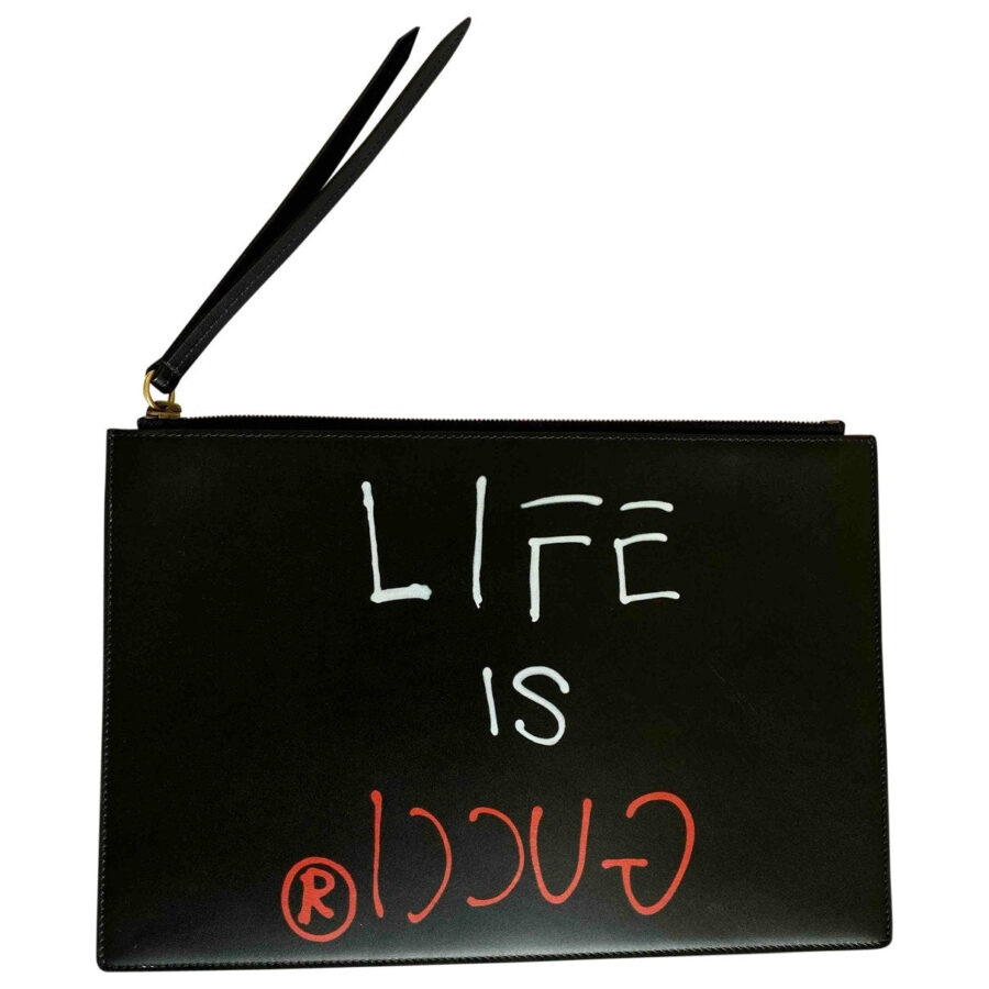 Gucci black leather bag | Studio Nafay