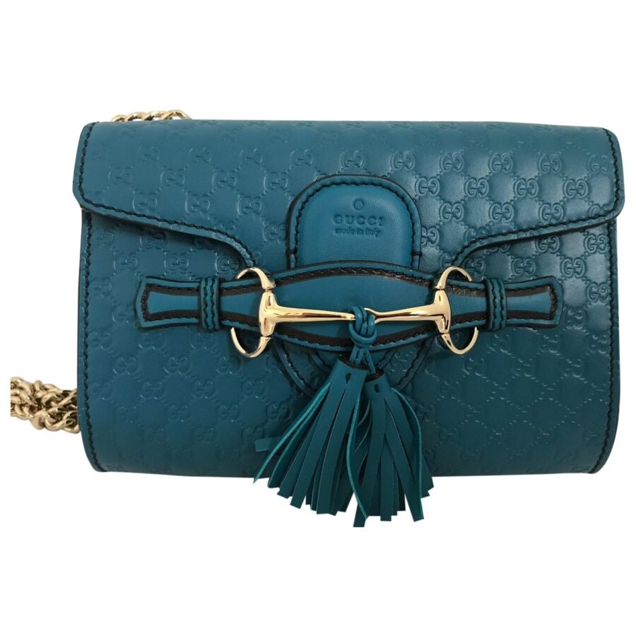 Gucci emily blue leather handbag | Studio Nafay