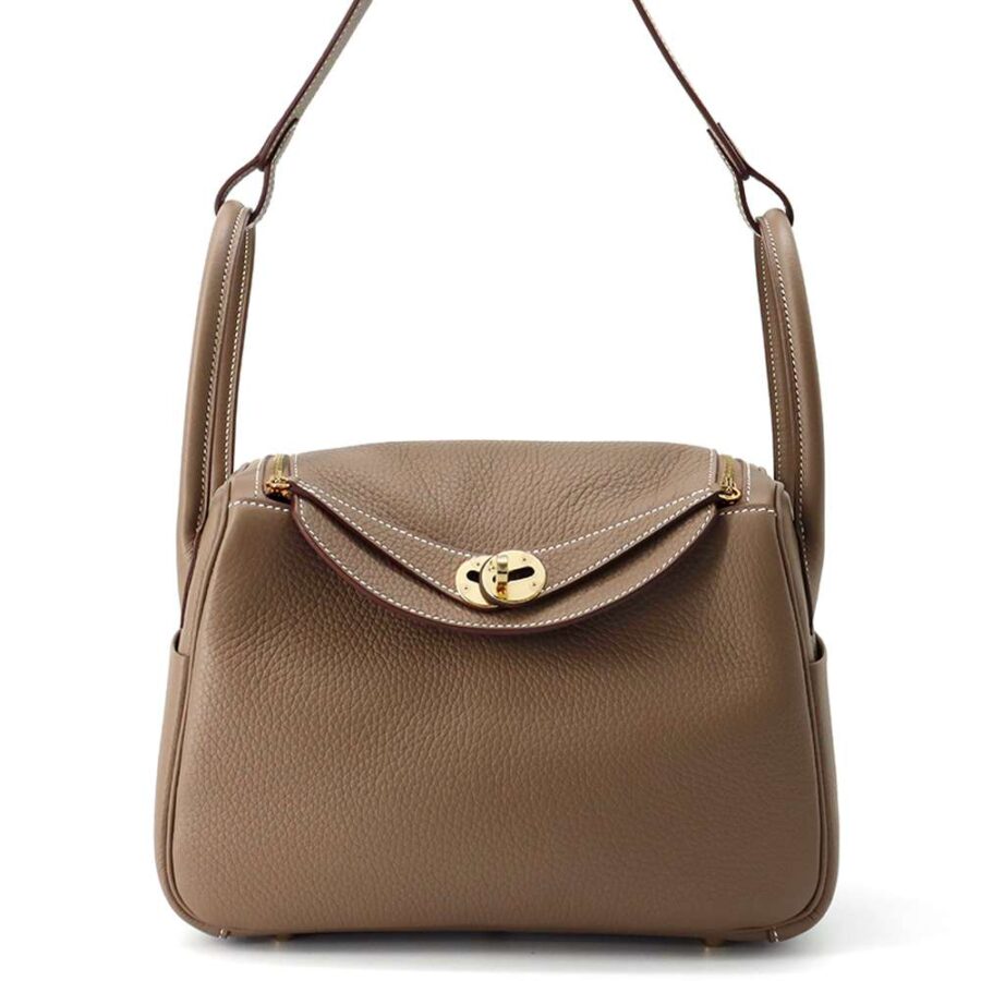 HERMES Lindy Etoupe Taurillon Clemence Size 26 | Studio Nafay
