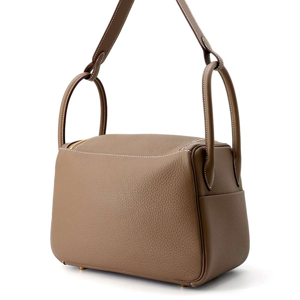 HERMES Lindy Etoupe Taurillon Clemence Size 26