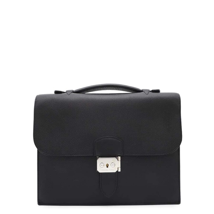 HERMES Sac Depeche Black Epsom Size 27 | Studio Nafay