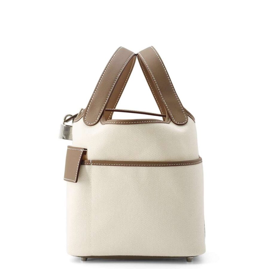 HERMES Picotin Lock Cargo Ecru/Etoupe Towar Goeran Swift Leather Size PM | Studio Nafay