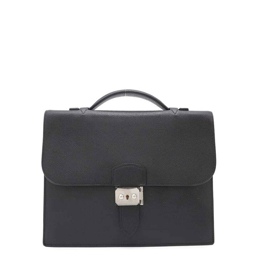 HERMES Sac A Depeches Black Epsom Size 27 | Studio Nafay
