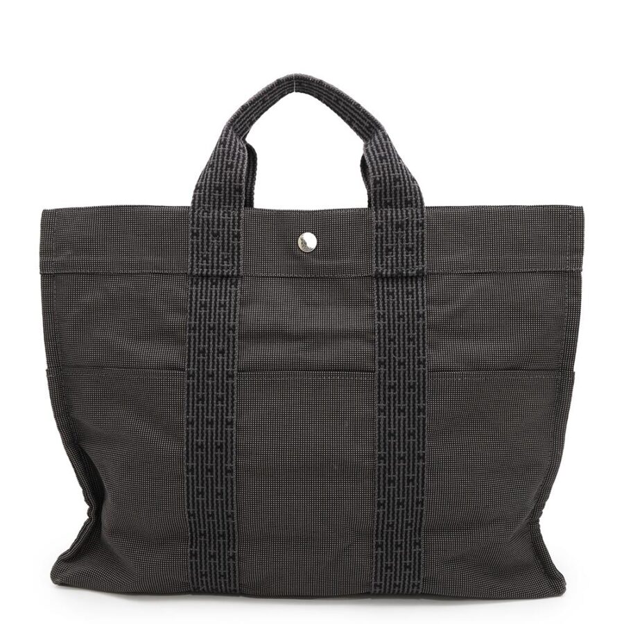 HERMES Her Line Tote Gray Canvas Size MM | Studio Nafay