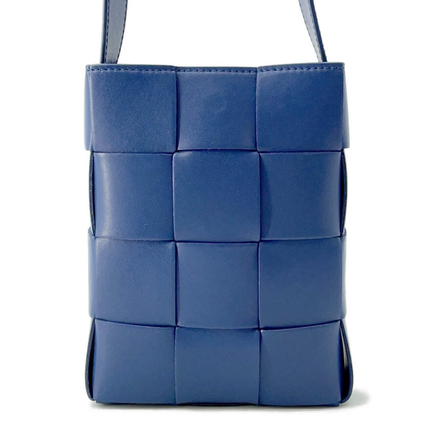 Bottega Veneta Cassette Phone Pouch Blue Leather | Studio Nafay