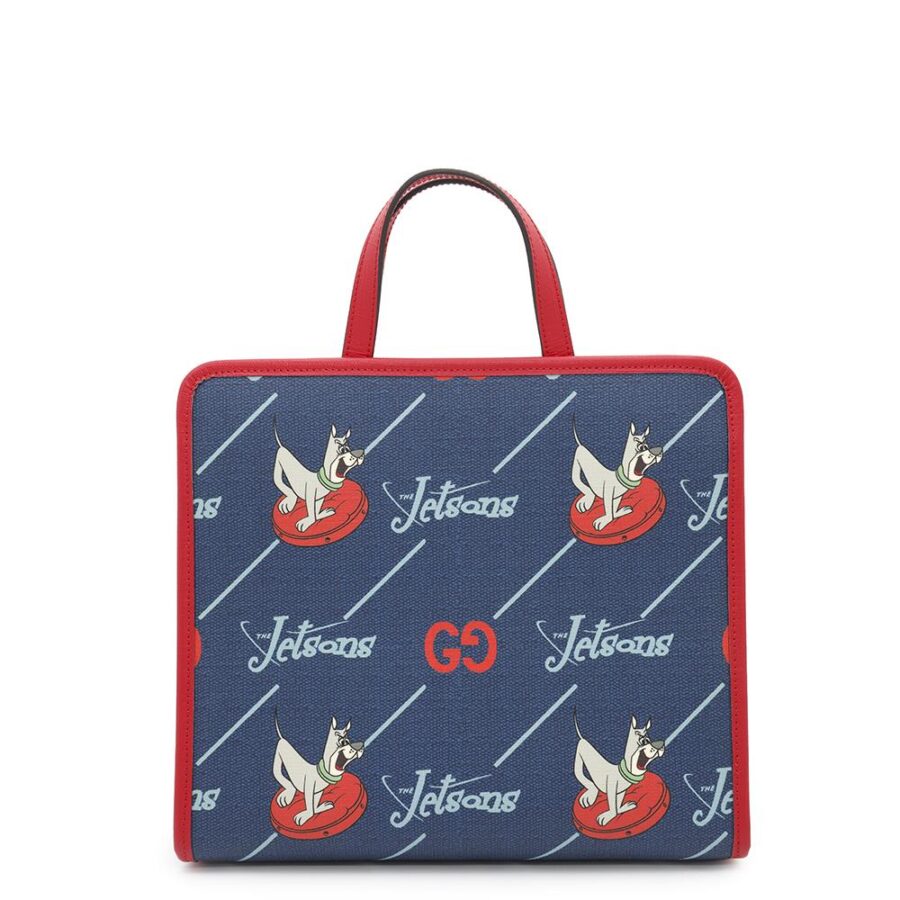 GUCCI ?Jetson Tote Bag for Children Navy/Red605614 PVC Coated Canvas Leather | Studio Nafay