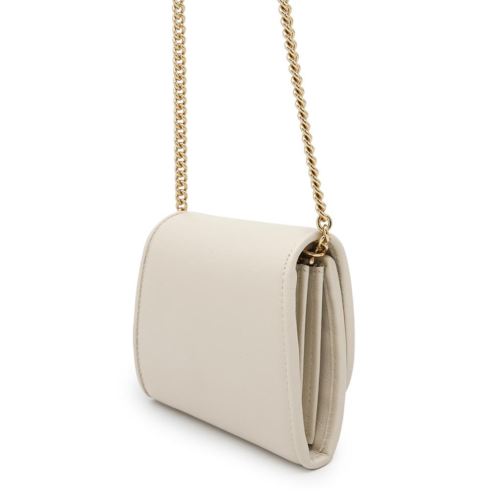 GUCCI ?Interlocking G Blondie Chain Wallet Ivory725219 Leather