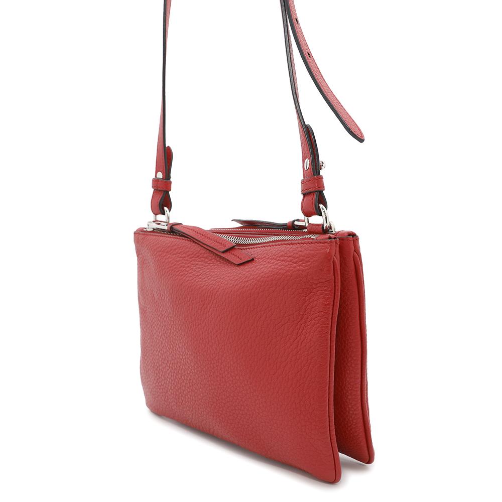 PRADA Shoulder Bag Red1BH046 Leather