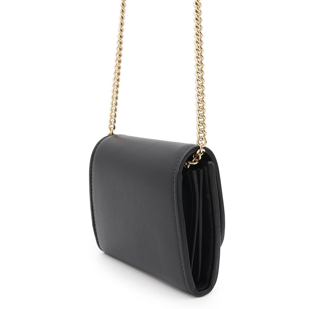 GUCCI ?Interlocking G Blondie Chain Wallet Black725219 Leather
