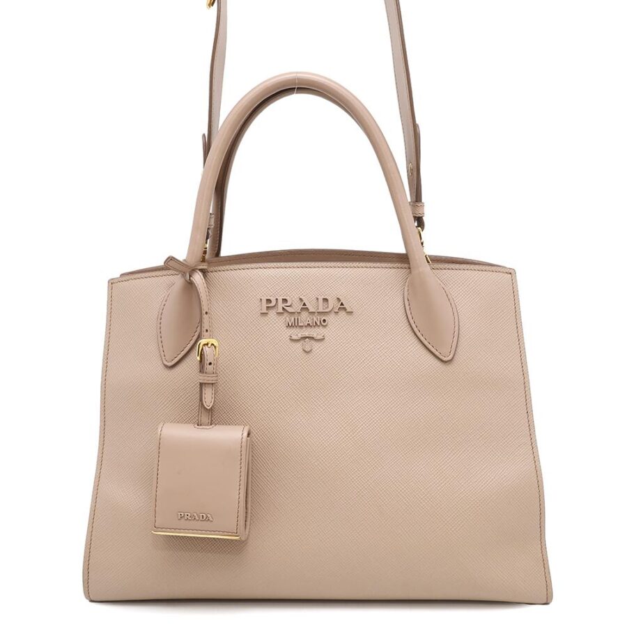 PRADA Mono Chrome 2WAYBag Jasmin Flower1BA155 Leather | Studio Nafay