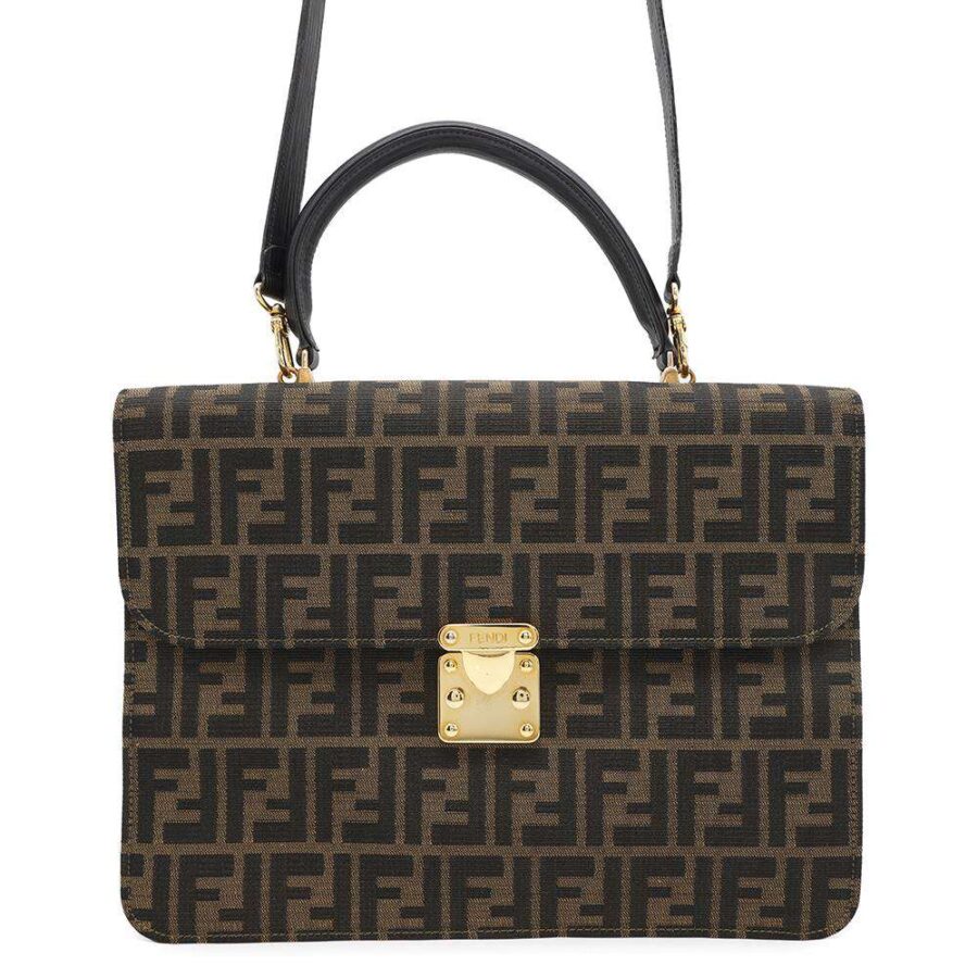 FENDI Zucca Pattern 2WAYBag Brown0914117 Canvas Leather | Studio Nafay