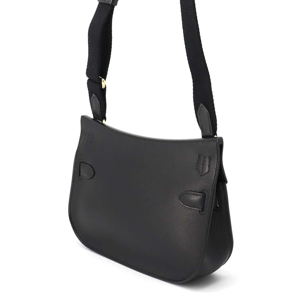 HERMES Jypsiere Black Evercolor Size Mini