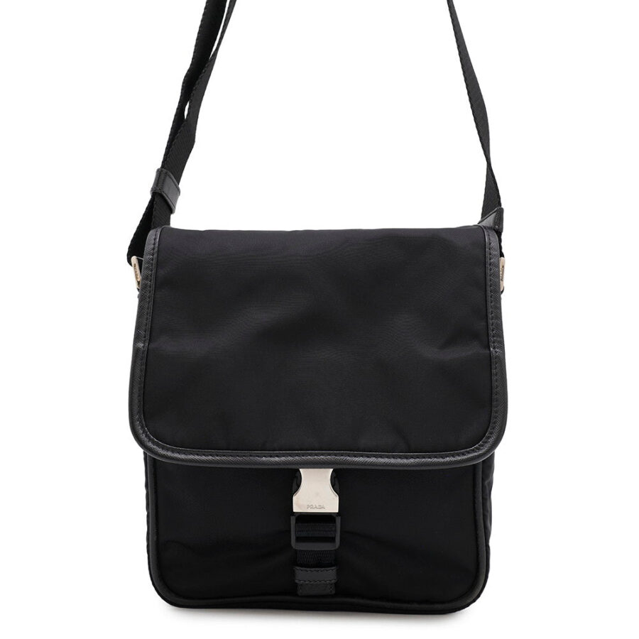 PRADA Shoulder Bag Black Nylon | Studio Nafay