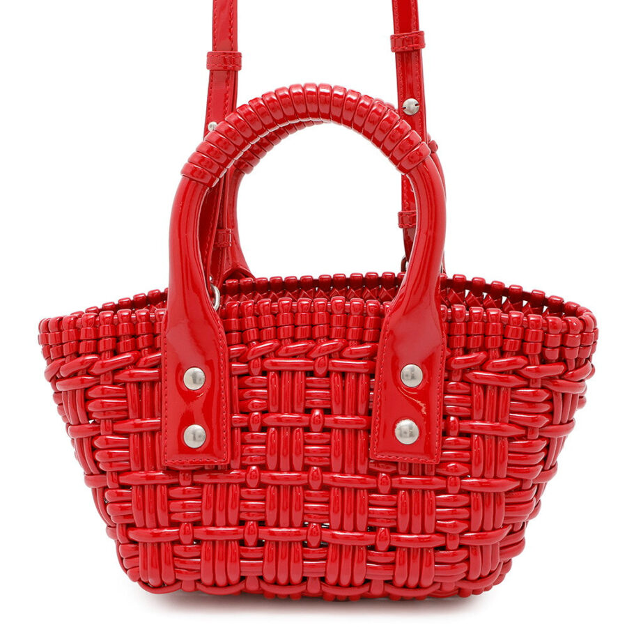 BALENCIAGA Bistro 2WAY Handbag Red678028 Patent Leather Size XXS | Studio Nafay