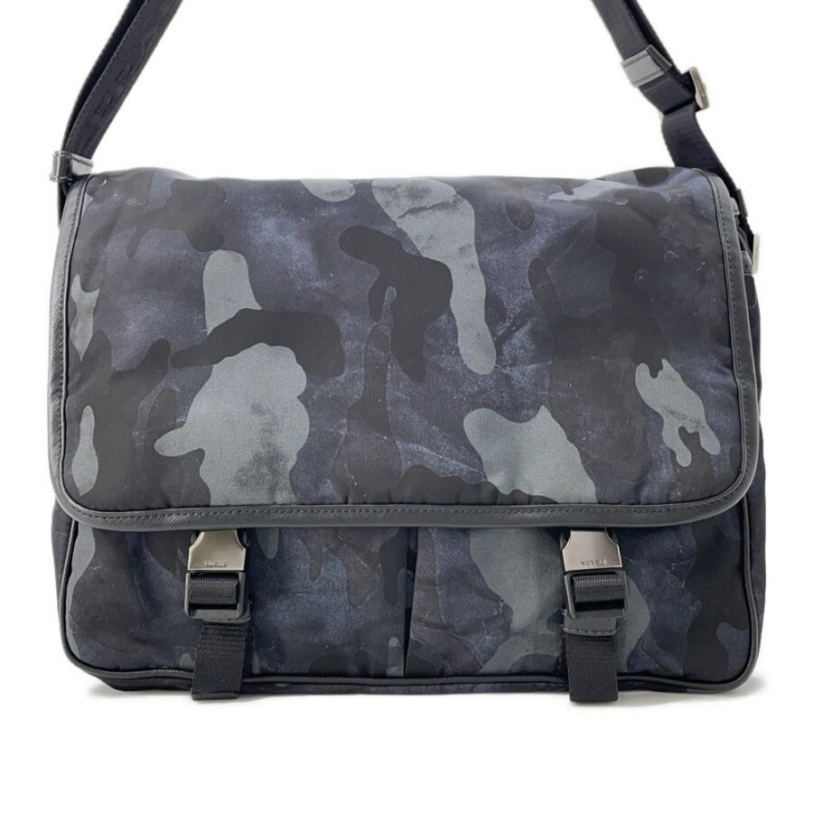 PRADA Messenger bag Navy/BlackVA0768 Nylon Leather | Studio Nafay