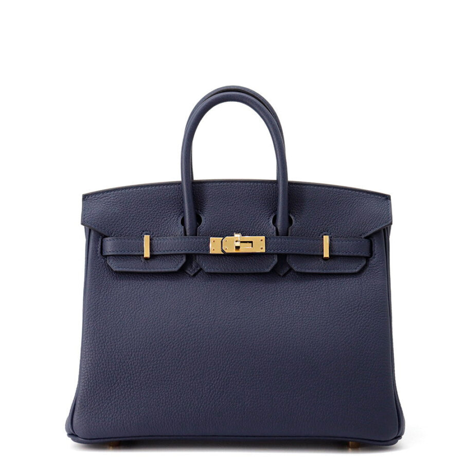 HERMES Birkin Blue Abysse Togo Leather Size 25 | Studio Nafay