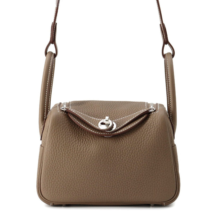 HERMES Lindy Mini Etoupe Taurillon Clemence Size Mini | Studio Nafay