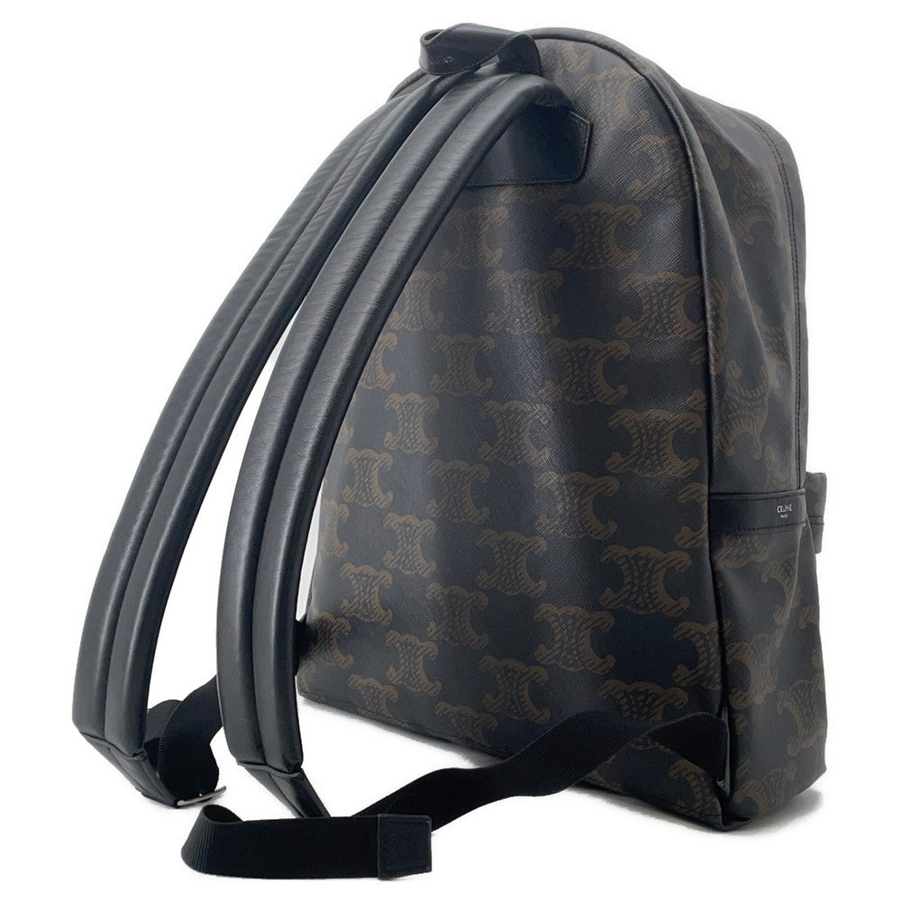 CELINE Triomphe Backpack Black/Brown188382 PVC Leather