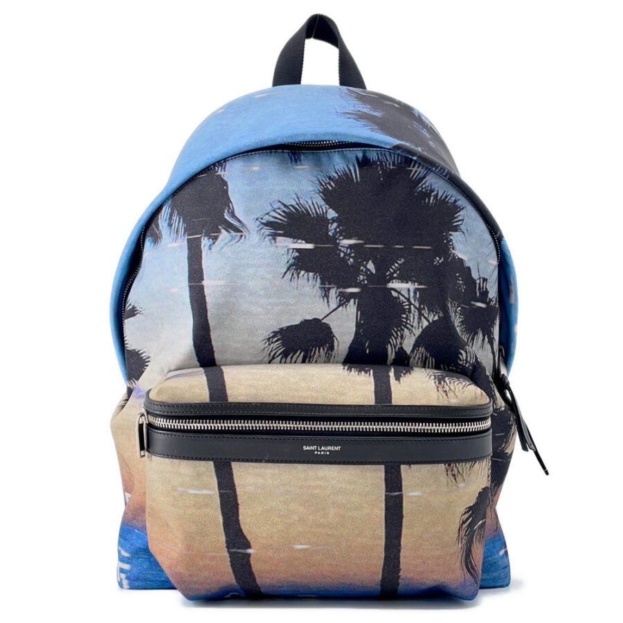 SAINT LAURENT PARIS CITY Backpack Blue534967 Nylon Leather | Studio Nafay