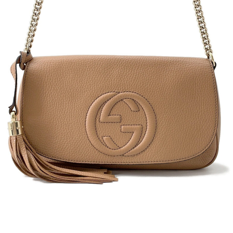 GUCCI ?Soho ChainShoulder Beige536224 Leather | Studio Nafay