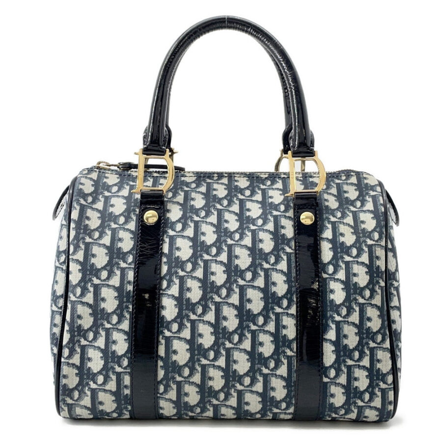 Dior Trotter Travel Bag Navy PVC Patent Leather | Studio Nafay