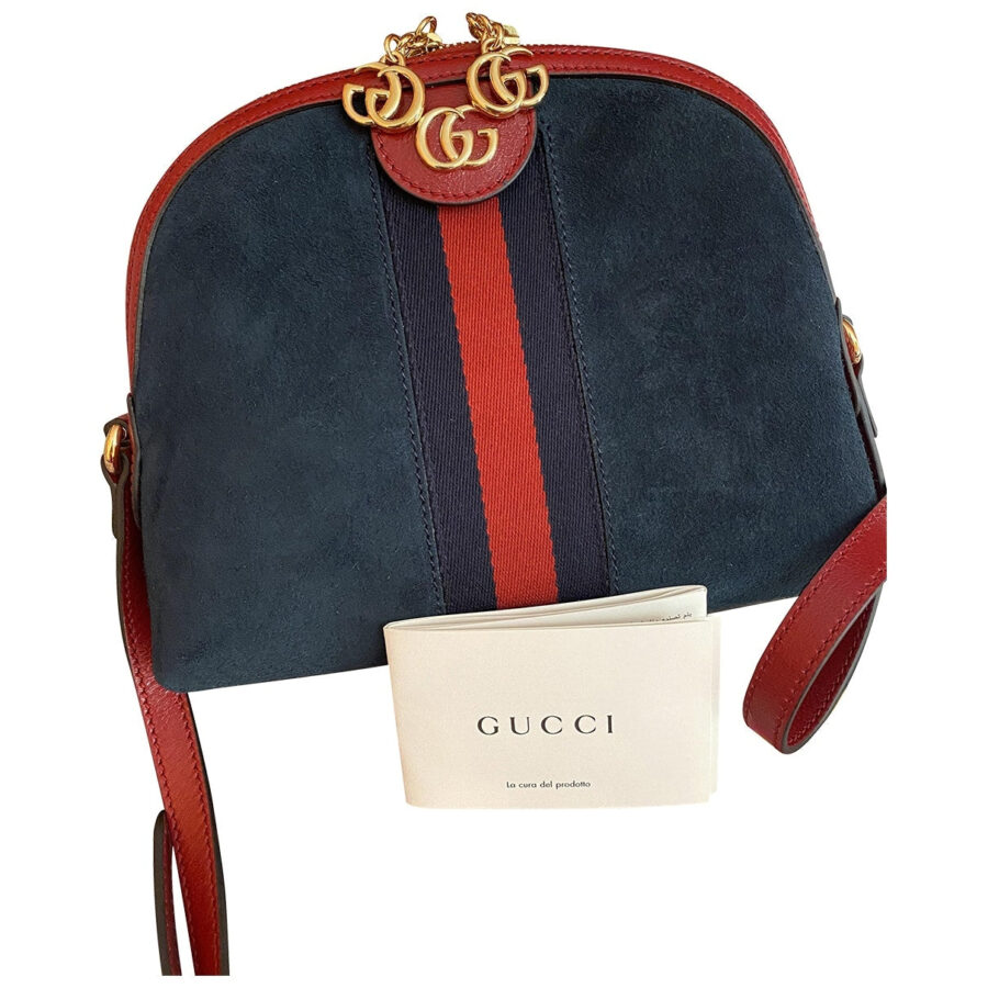 Gucci ophidia blue suede handbag | Studio Nafay