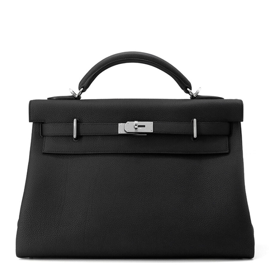 HERMES Maxi Kelly Black Togo Leather Size 42 | Studio Nafay