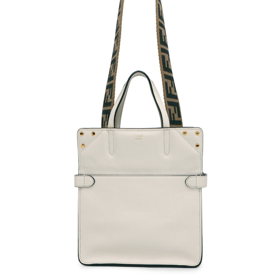FENDI Flip White8BT306 Leather Size Small | Studio Nafay