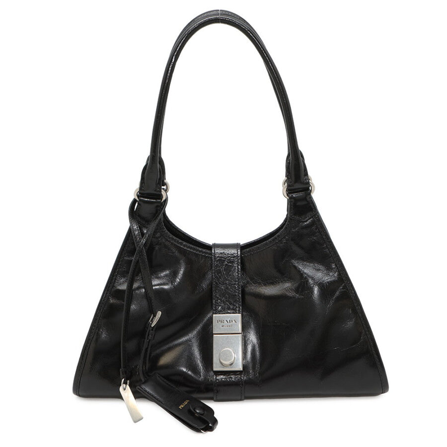 PRADA Hobo Bag Black1BG563 Calf Leather Size Medium | Studio Nafay