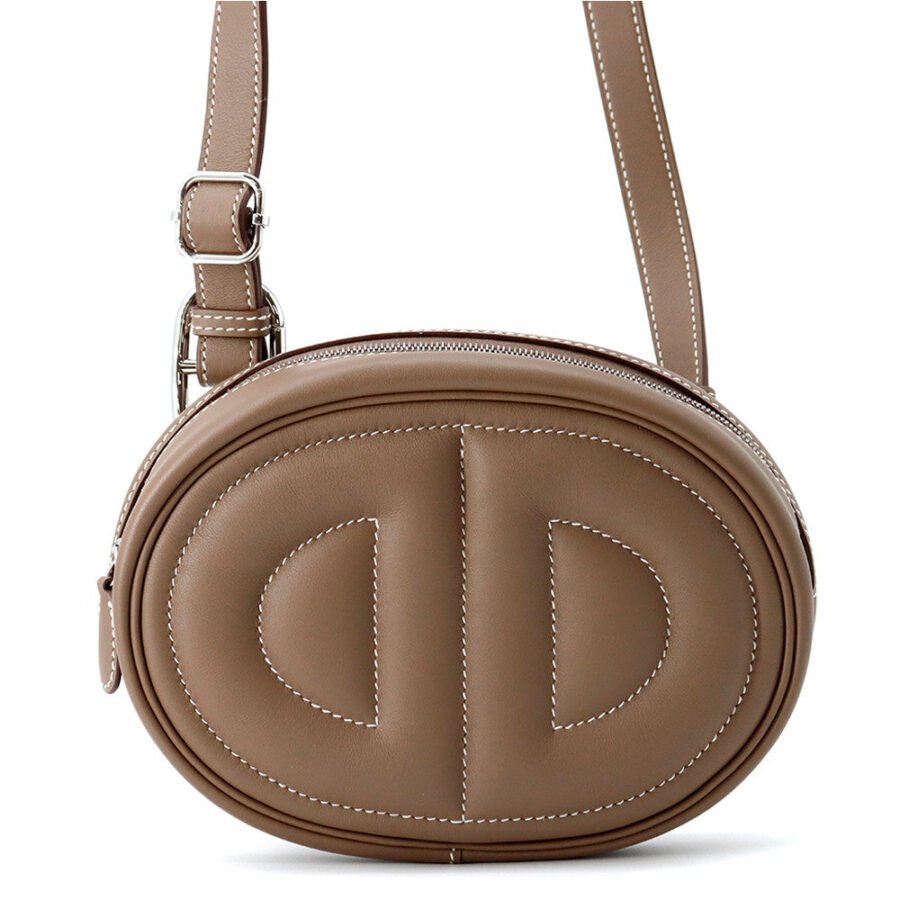 HERMES In the Loop Cross Body Bag Etoupe Swift Leather | Studio Nafay