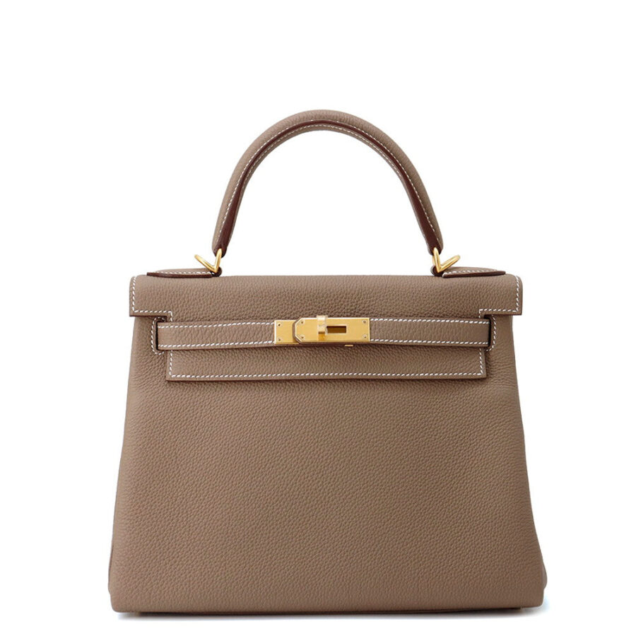 HERMES Kelly Retourne Etoupe Togo Leather Size 28 | Studio Nafay