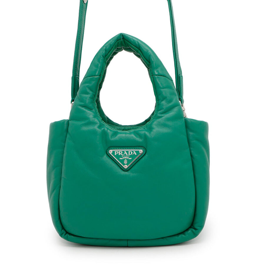 PRADA Logo 2-Way Mini Handbag Green1BA359 Soft Nappa Leather | Studio Nafay
