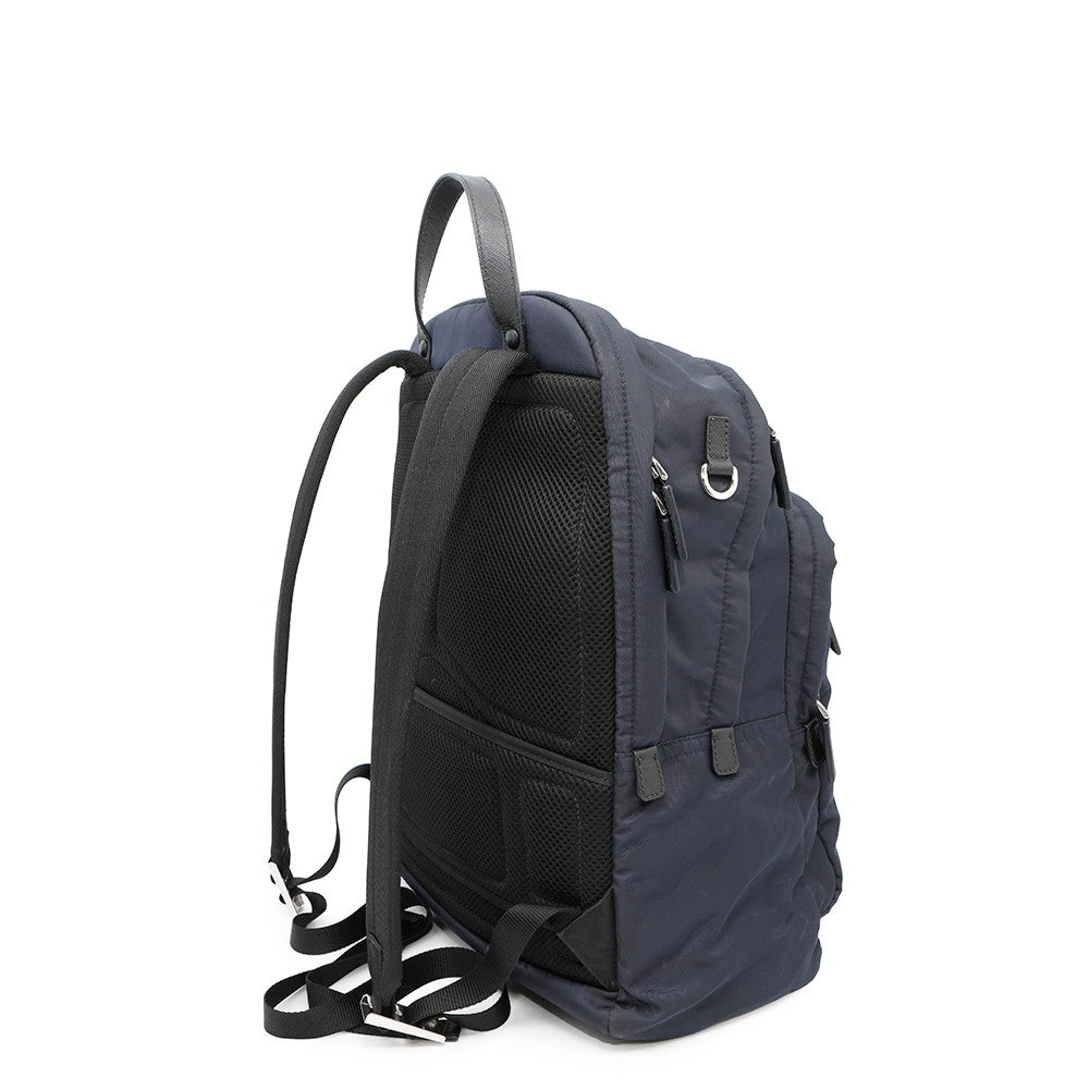 PRADA Re-Nylon xSaffiano Leather Backpack Navy2VZ048 Nylon
