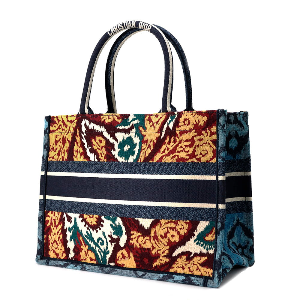 Dior Book Tote Embroidery Multicolor Canvas
