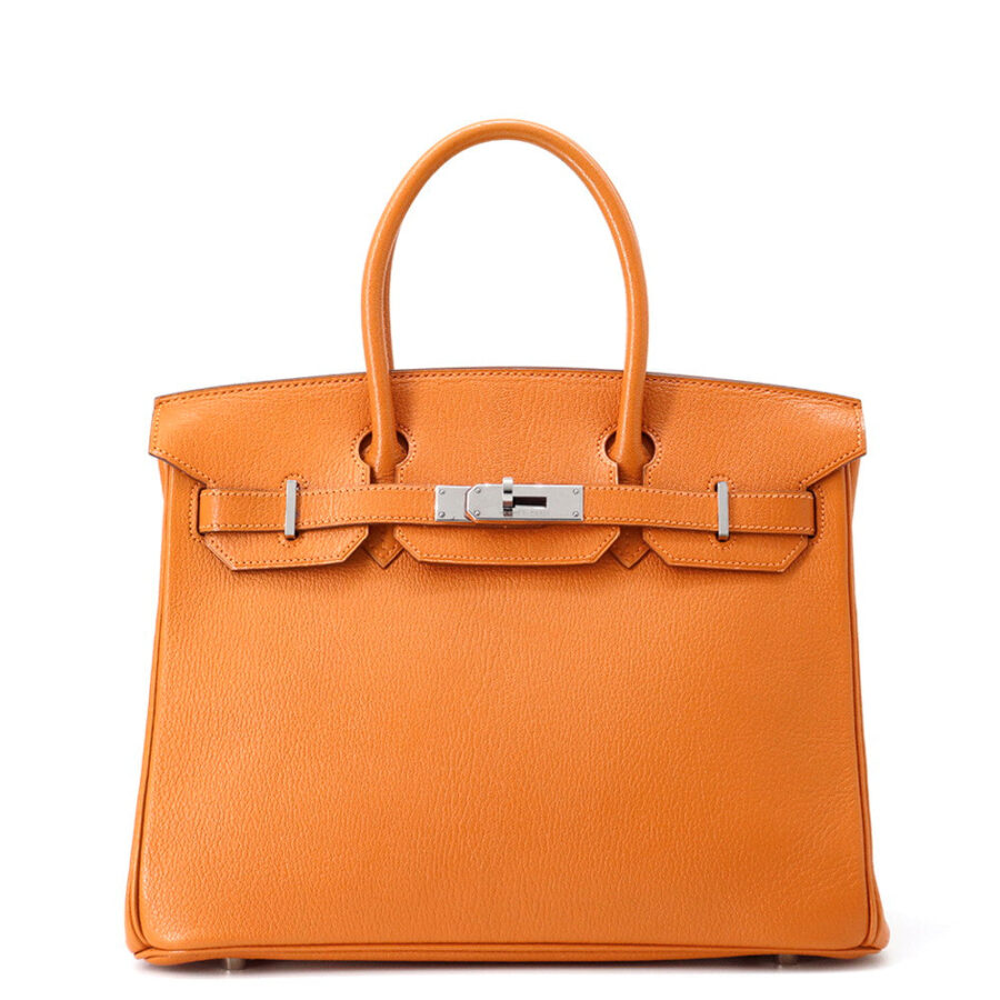 HERMES Birkin Orange Chevre Myzore Goatskin Size 30 | Studio Nafay