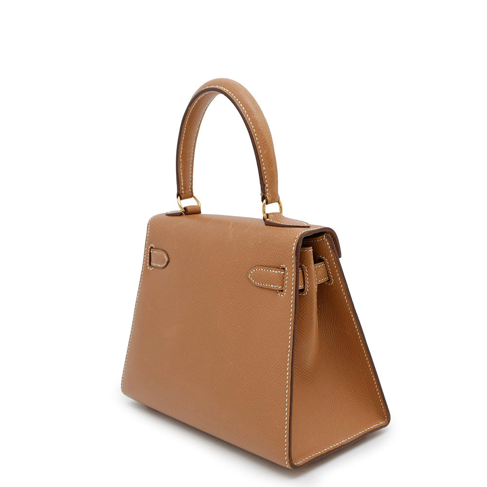 HERMES Mini Kelly Natural Courchevel