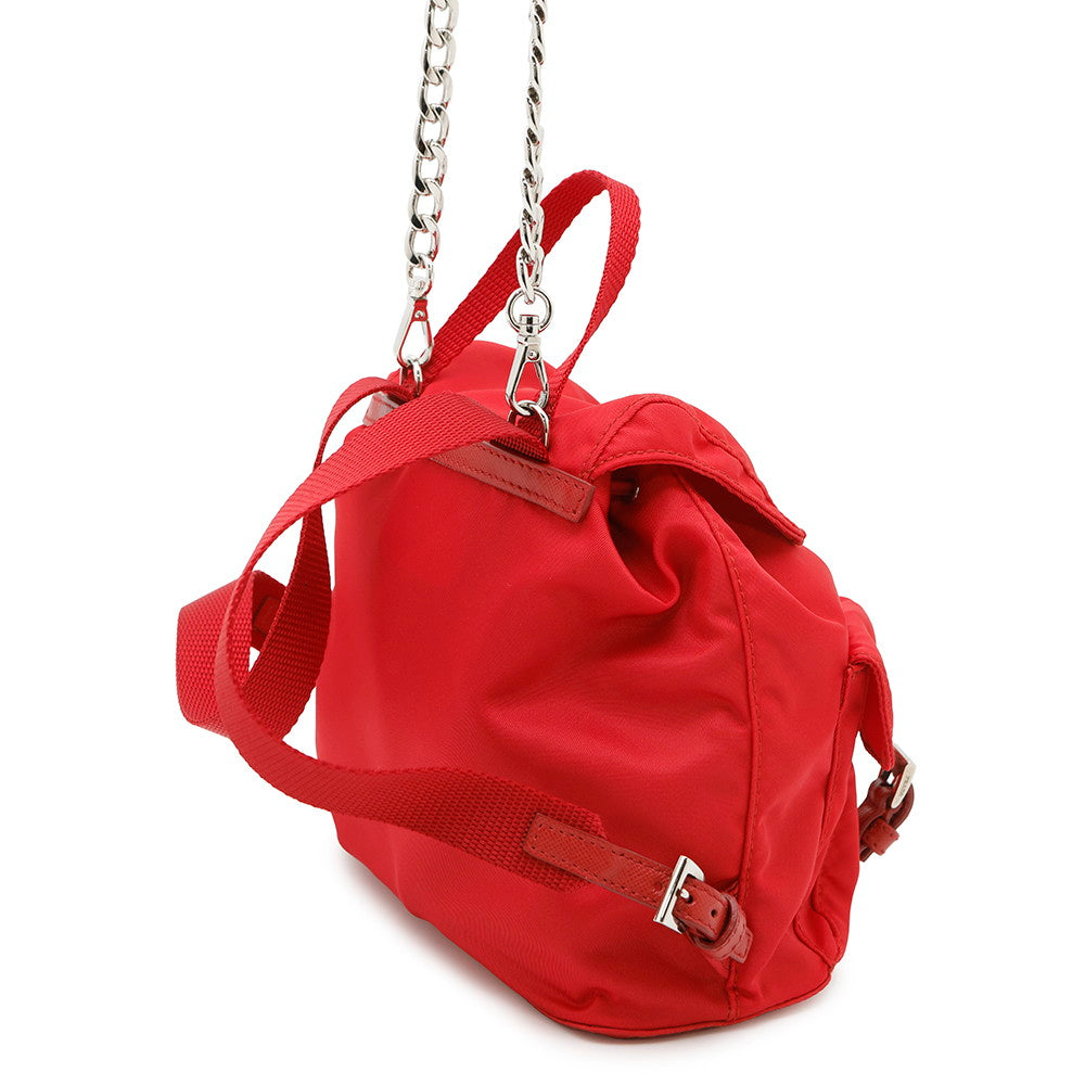 PRADA Nylon Mini Backpack Red1BH029 Nylon Size Mini