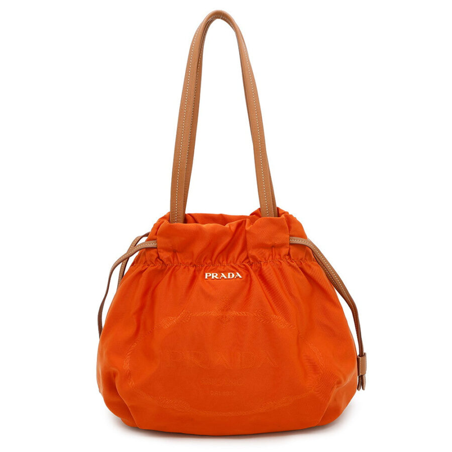 PRADA Nylon Handbag OrangeBN1757 Nylon Leather | Studio Nafay