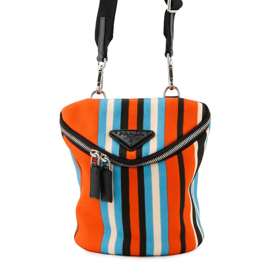 PRADA Triangle Logo Shoulder Bag Multicolor2VH147 Canvas | Studio Nafay