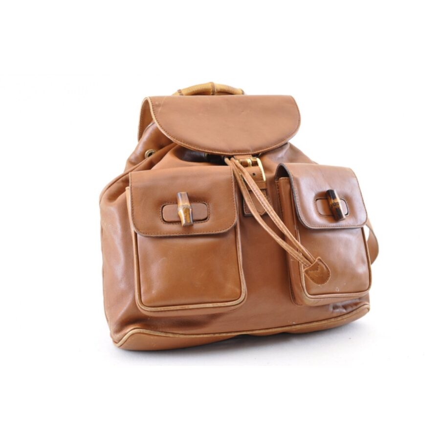 Gucci brown leather backpacks | Studio Nafay