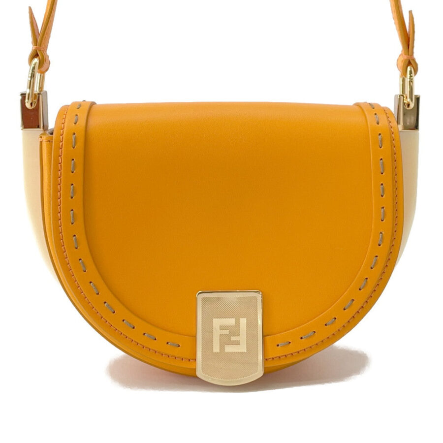 FENDI Moonlight Shoulder Bag Orange8BT346 Leather | Studio Nafay