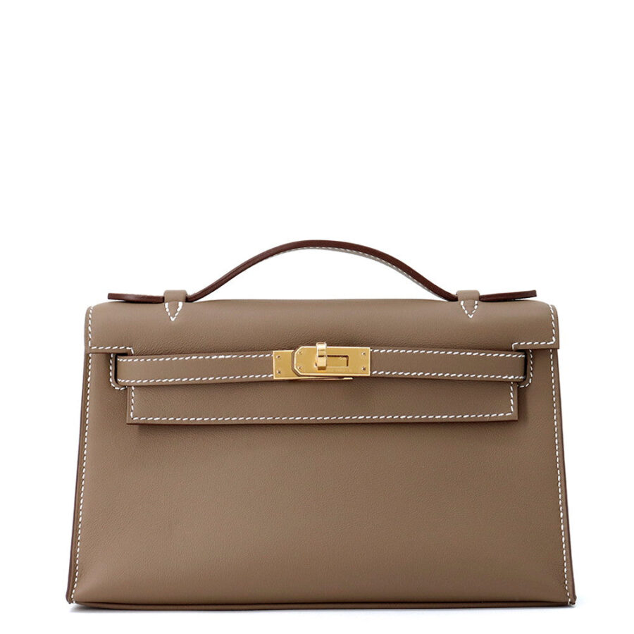HERMES PochetteKelly Etoupe Swift Leather | Studio Nafay