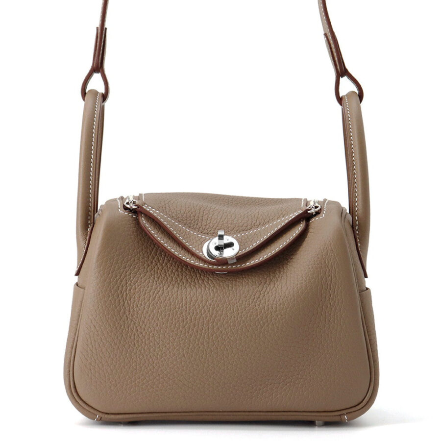 HERMES Lindy Etoupe Taurillon Clemence Size Mini | Studio Nafay