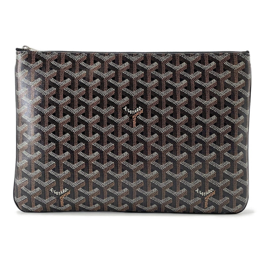 GOYARD Senna Clutch Bag BlackSENAT2MMLTY01CL01P PVC Leather Size MM | Studio Nafay