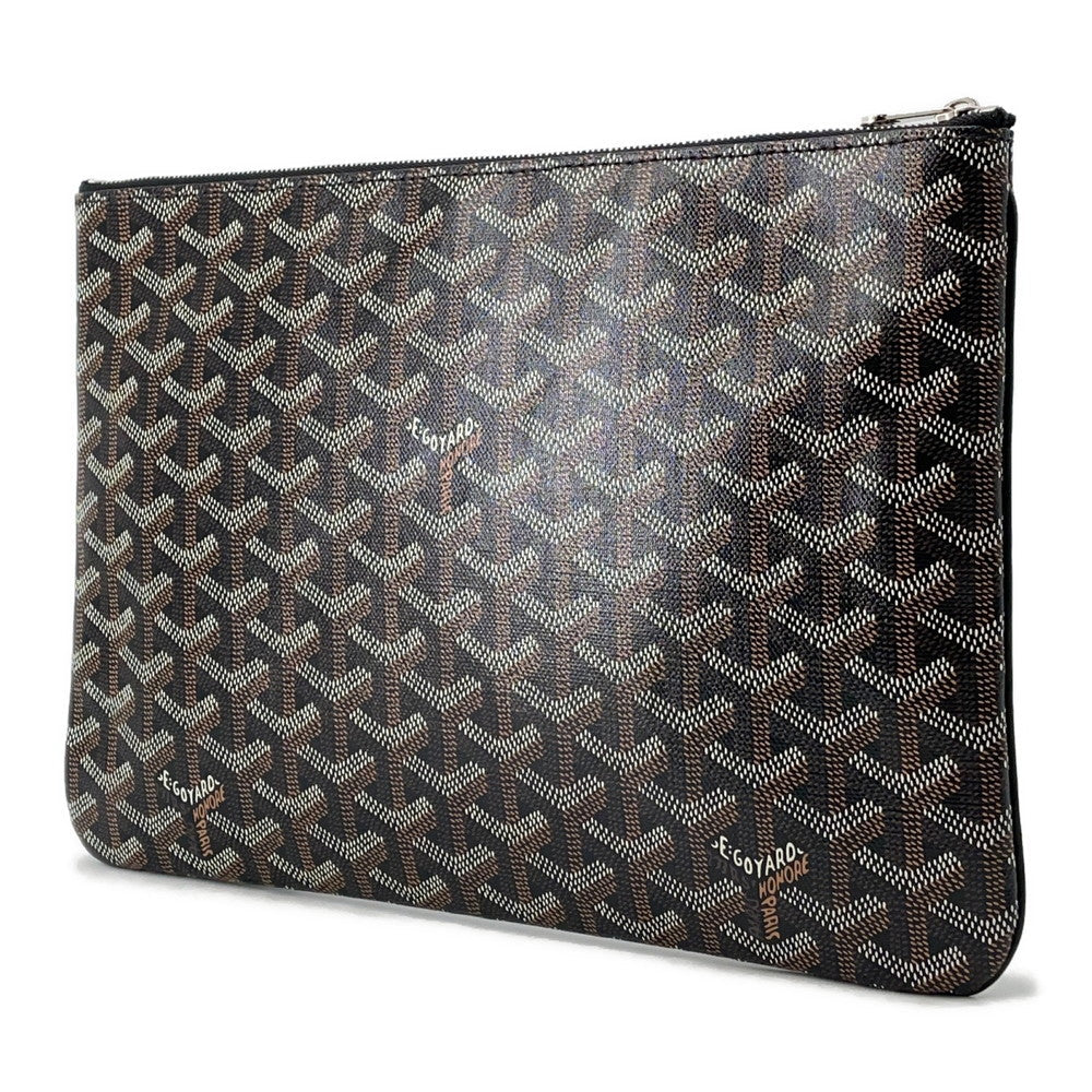GOYARD Senna Clutch Bag BlackSENAT2MMLTY01CL01P PVC Leather Size MM