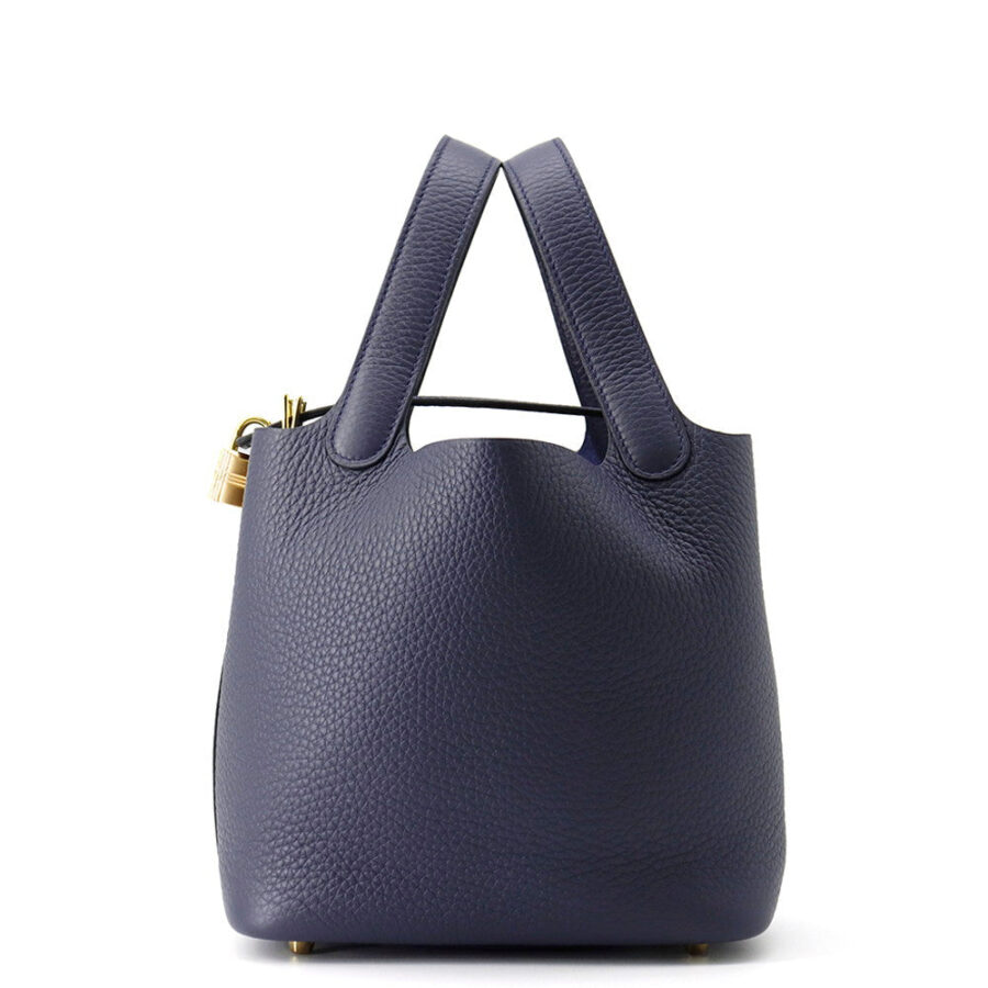 HERMES Picotin Lock Blue Nuit Taurillon Clemence Size PM | Studio Nafay